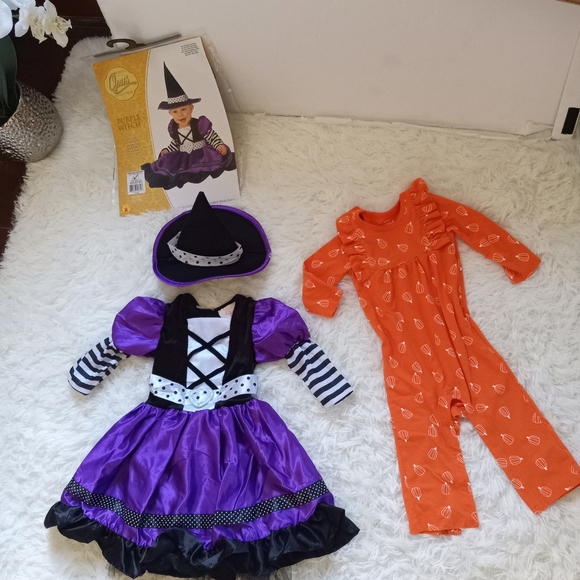 Baby Essentials Baby Girls Halloween Pumpkin Bodysuit, Tutu, Legwarmers